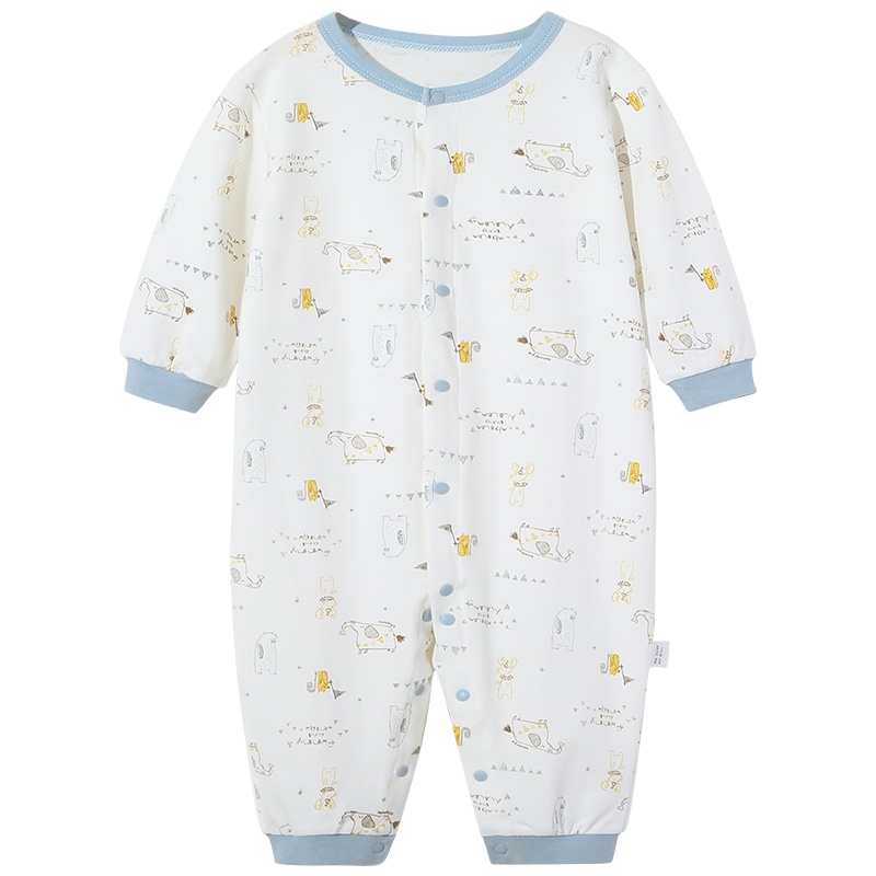 新生婴儿连体衣秋季长袖纯棉哈衣宝宝衣服外出秋装爬服睡衣