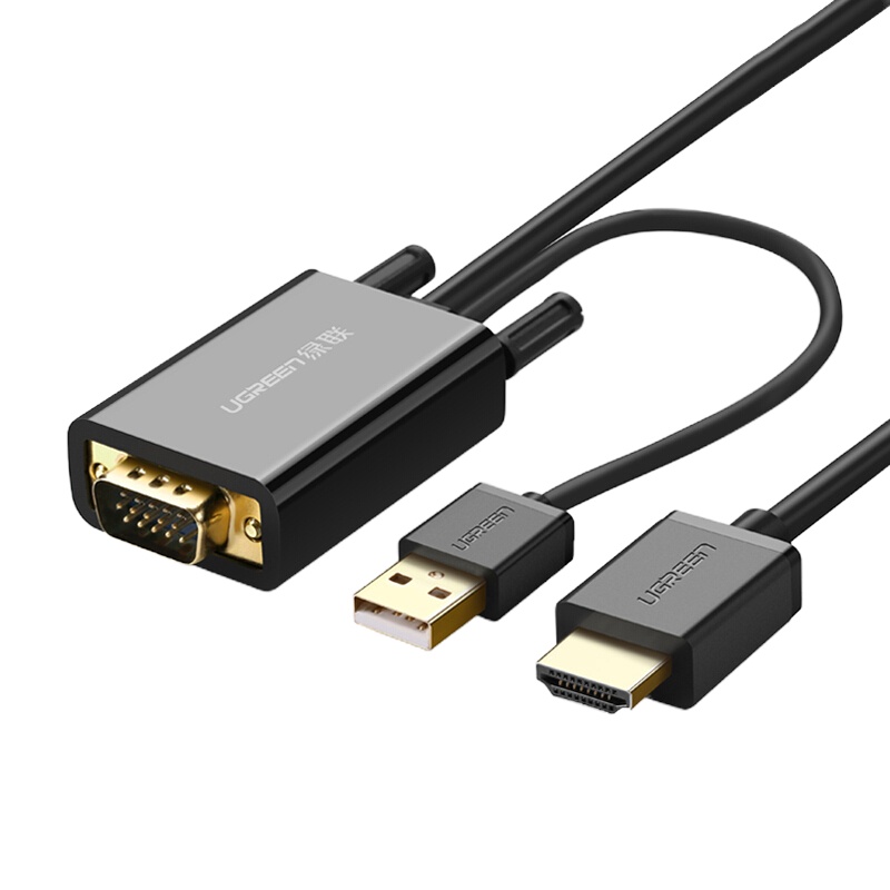 绿联 30840 VGA转HDMI转换器 2M