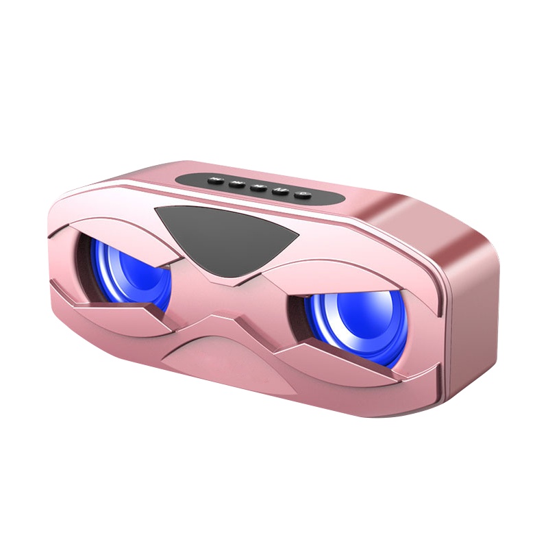 风悦M4蓝牙音箱无线电脑低音炮迷你小音响TF插卡U盘收款语音播报大音量立体声FM收音机 标准版 玫瑰金