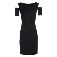 晚白2019夏季新品修身露肩短袖收腰显瘦中长款一步包臀裙连衣裙女