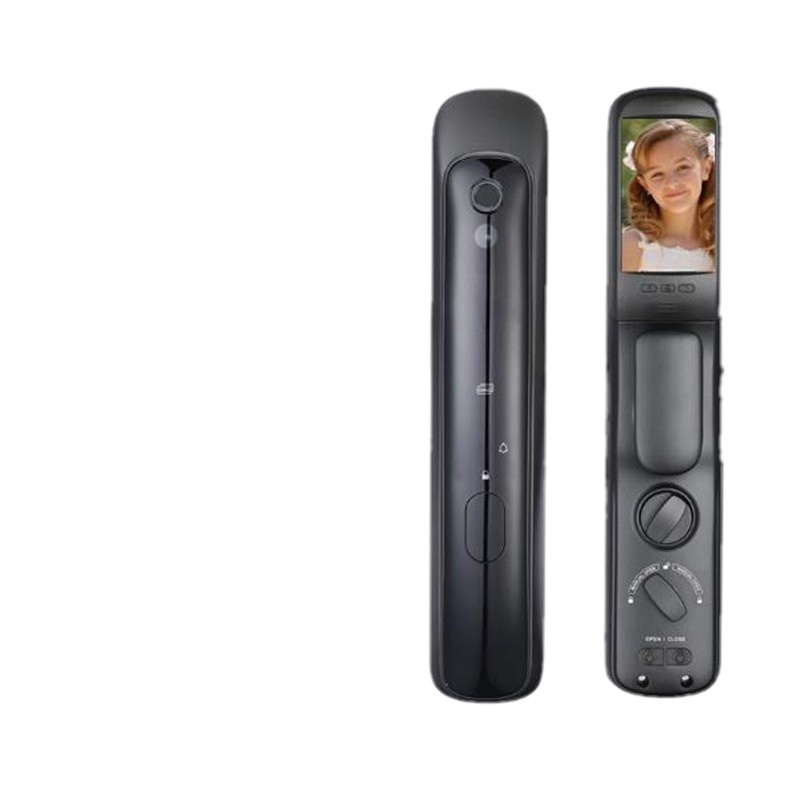 全自动指纹锁家用防盗智能密码电子锁带监控摄像头标配版