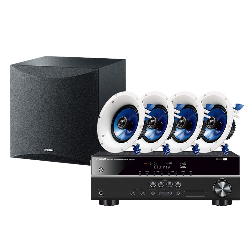 Yamaha/雅马哈 RX-V283/IC600*4只/SW050吸顶式5.1家庭影院吸音响套装