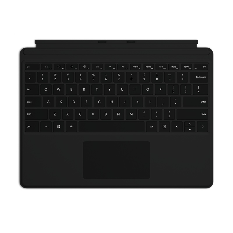 微软 Surface Pro8/ProX键盘盖 典雅黑 磁吸易拆卸 聚氨酯材质 磨砂手感 键盘背光灯+玻璃精准式触控板