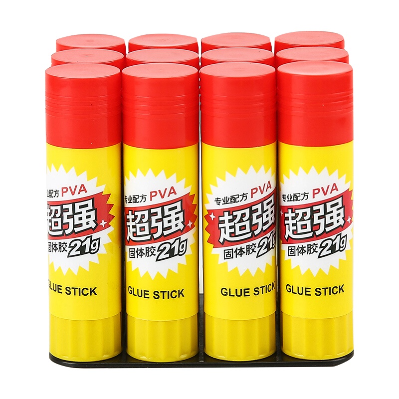 晨光(M&G)ASG97155 21g固体胶手工胶棒 12支/盒 强粘度固体胶 大号胶棒胶水固体胶 学生办公财务用品