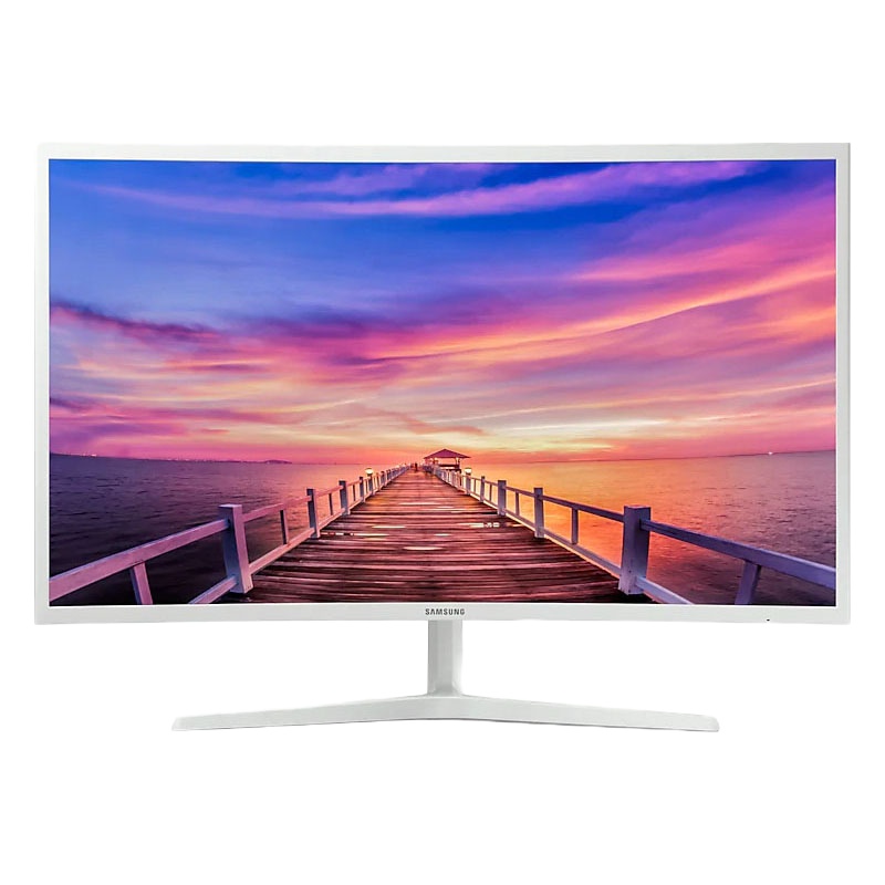 三星曲面31.5英寸显示器 C32F395FWC 白色