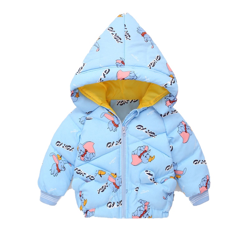 2019胖胖象秋冬P52新款男女儿童小孩连帽花色棉衣棉服外套短款