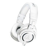 Audio Technica/铁三角 ATH-M50x 白色 专业头戴式监听耳机