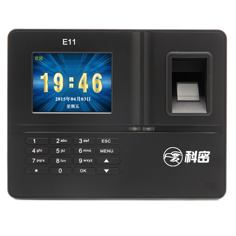 科密(COMET)E11网络WIFI指纹智能考勤机门禁机 打卡机卡钟 免软件/考勤软件