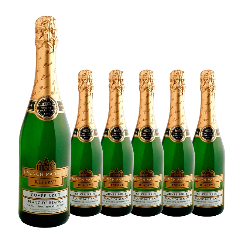 法国原瓶进口 茗酊古堡起泡葡萄酒 FRENCH PARADOX SPARKLING整箱750ml*6