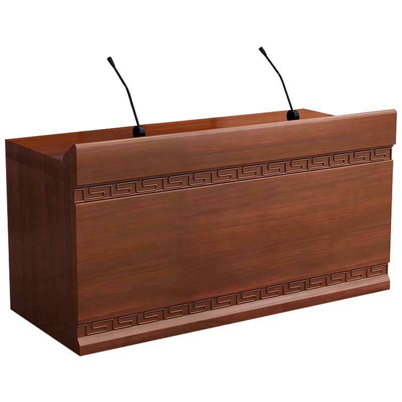 创世人 办公家具会议台培训台油漆长条桌发言演讲台两人位1.4米