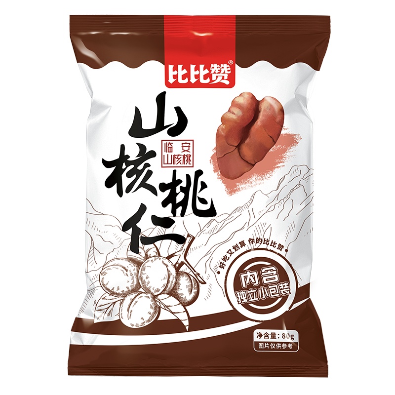 欧贝拉山核桃仁80g坚果干果类小零食小吃休闲食品小核桃仁肉袋装