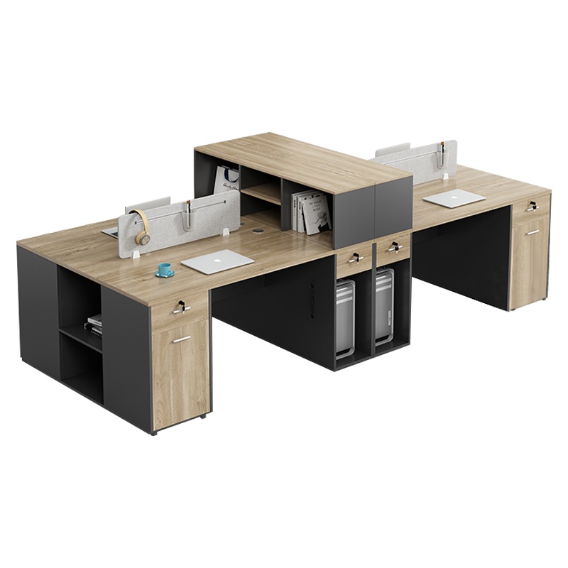 三圣 办公家具职员办公桌组合工位4人位电脑桌子简约写字台办公室家具