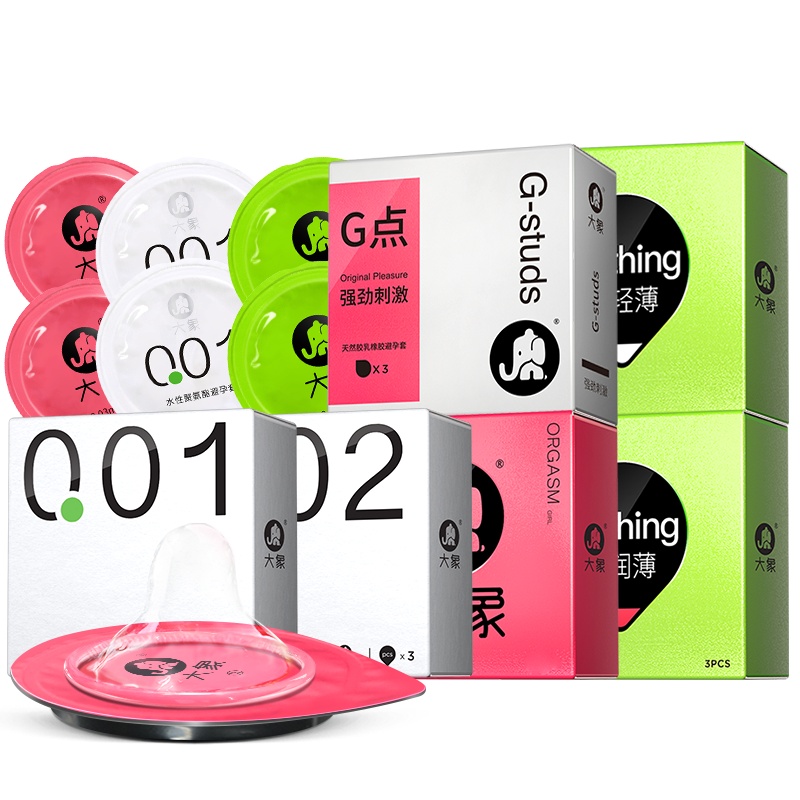 大象避孕套超薄001组合36只装