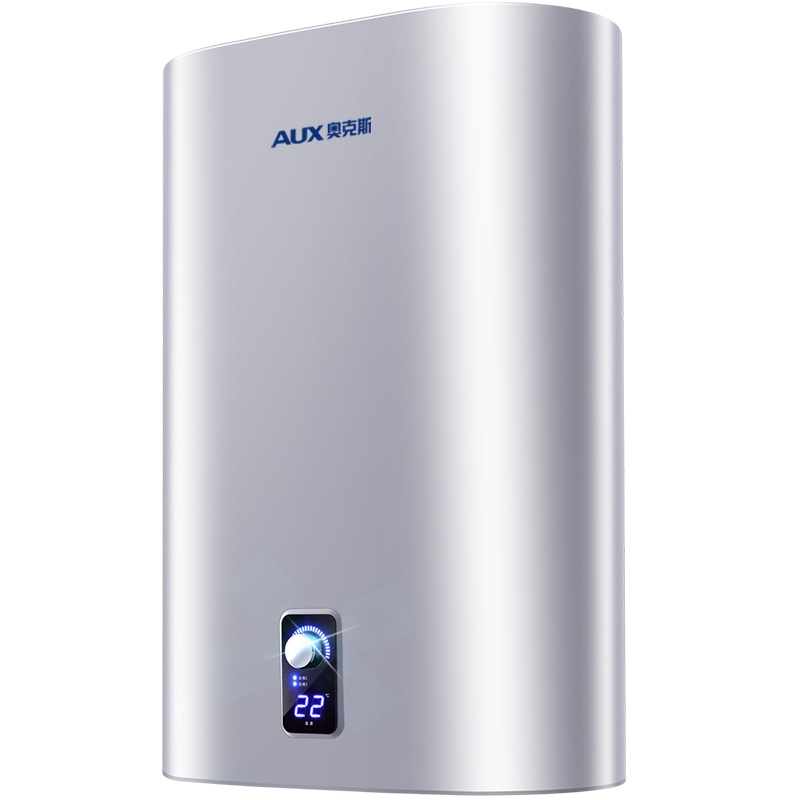 奥克斯(AUX)SMS-40A7电热水器 40升立式扁桶纤薄竖挂双胆储水式热水器速热旋钮空间款2级能效3000W带安装