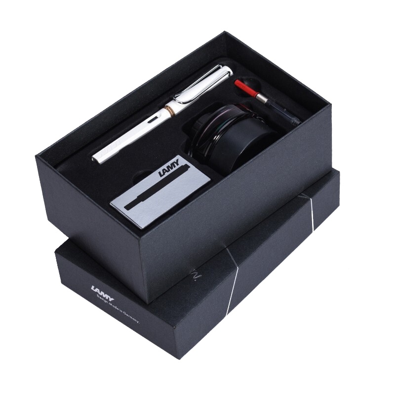 凌美(LAMY)Safari狩猎者钢笔墨水套装纯白色EF尖