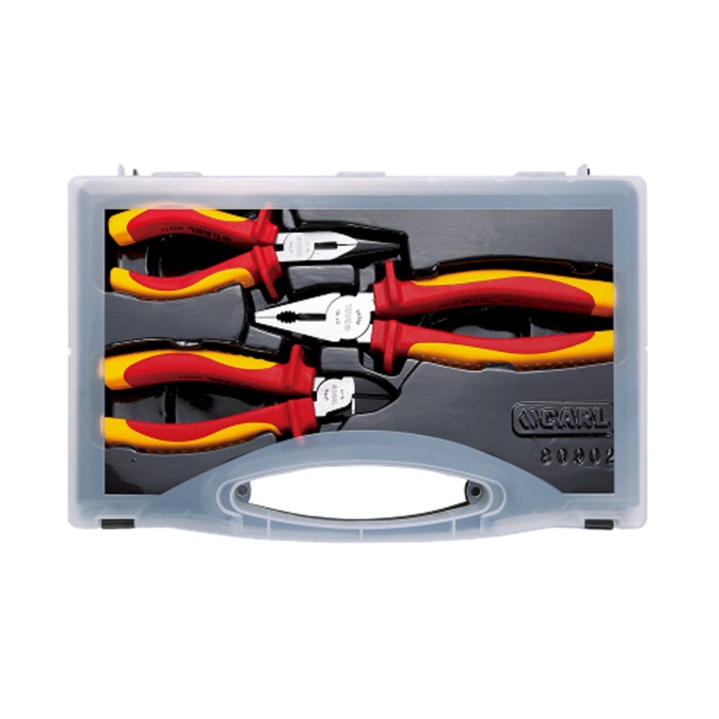 [卡尔]3件绝缘耐压钳组套