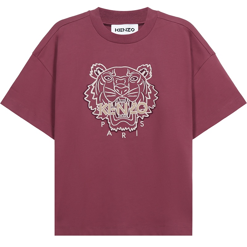 高田贤三 KENZO 女士棉质宽松版圆领短袖T恤FB6 2TS640 4YH