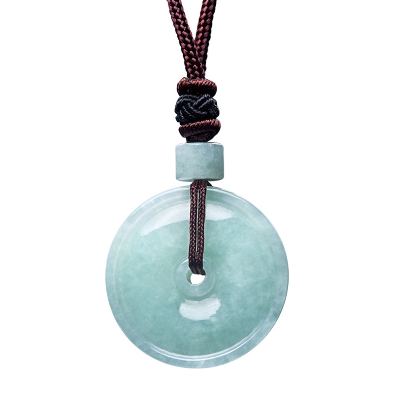 周大福珠宝首饰出入平安扣翡翠玉吊坠K62334