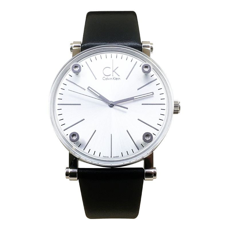 Calvin Klein Gents系列时尚螺母设计石英表男表 K3B2T1C6 瑞士CK手表