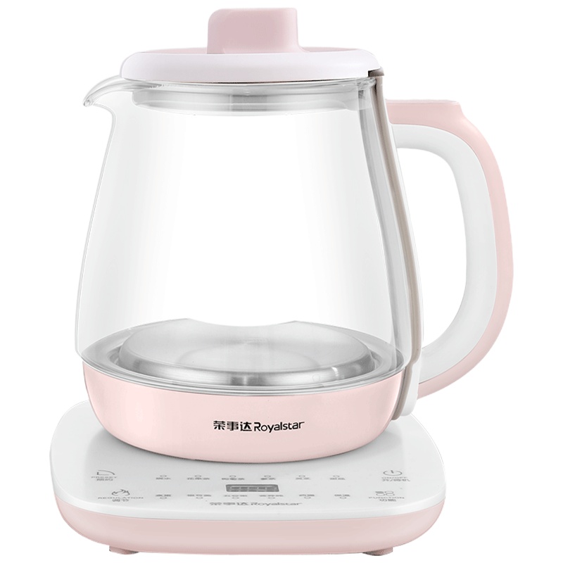 荣事达(Royalstar)养生壶1.5L 附赠炖盅加厚高硼硅玻璃电热烧水壶花茶壶黑茶YSH5022