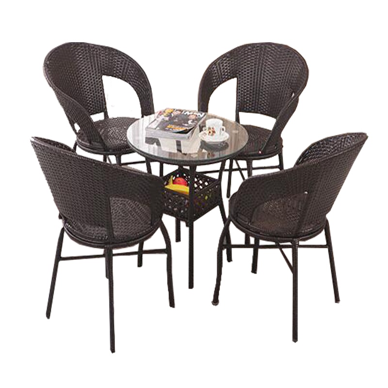 卡里鳄藤制桌椅KLE—TY07圆桌接待桌椅