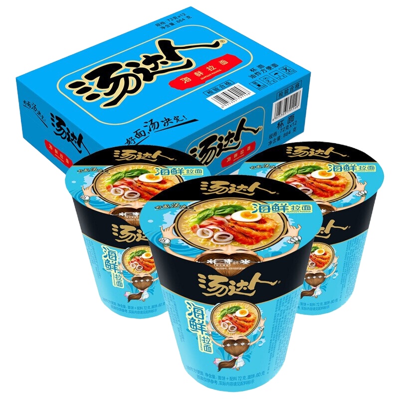 统一 汤达人海鲜杯 12杯/箱装 10箱起订