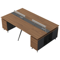 [硕辉]AFL-D0424H四人屏风卡座办公桌工作位 240*140*940cm