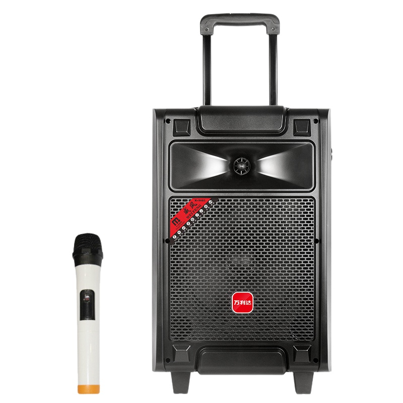 万利达（malata）M+9085 户外音响门店音箱 10英寸便携式广场舞音响 蓝牙木质移动音箱 充电带麦克风W10