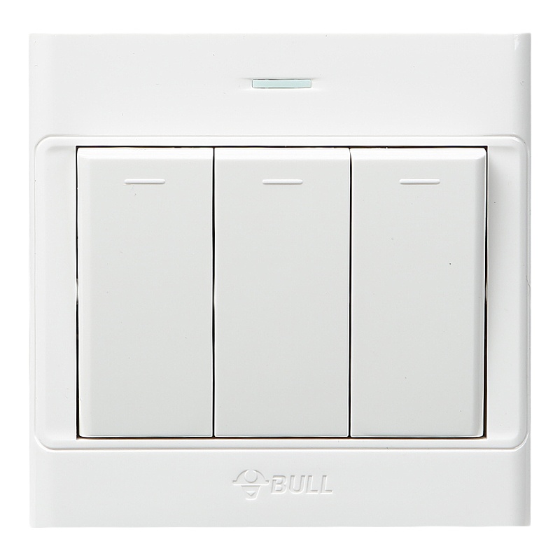 公牛(BULL) 明装开关插座 三开单控电源开关 86型插座面板 G09K311Y