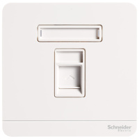 施耐德电气（Schneider Electric）开关插座 电脑插座面板 网络网线 墙壁弱电面板 绎尚镜瓷白
