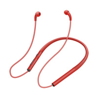 爱奇艺i71 IQD110 颈挂式空气传导蓝牙运动耳机 带麦可通话 音乐耳塞 蓝牙5.0 黑科技亲肤硅胶材质 大红色