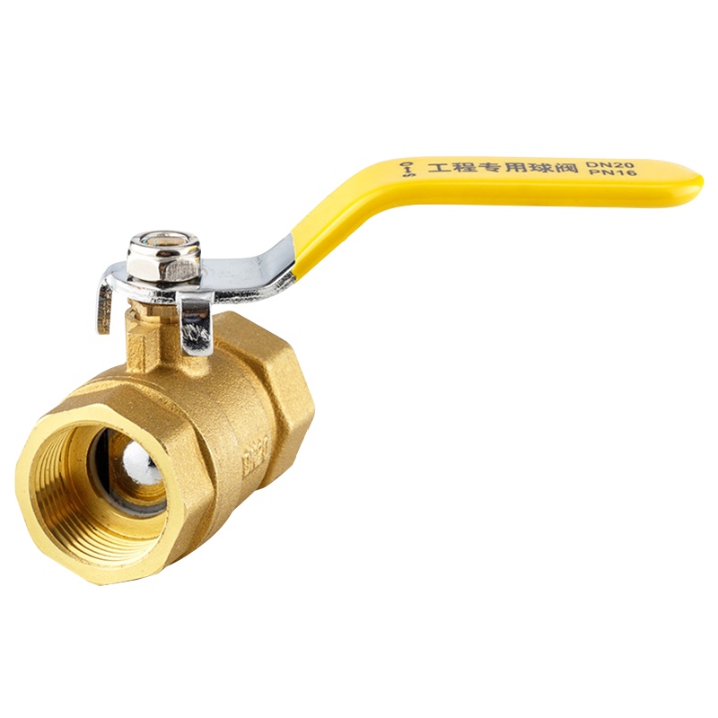 海斯迪克 gnjz-18 二片式黄铜球阀 手动两片式双内丝球阀 内螺纹流量控制自来水阀门 DN40 中型