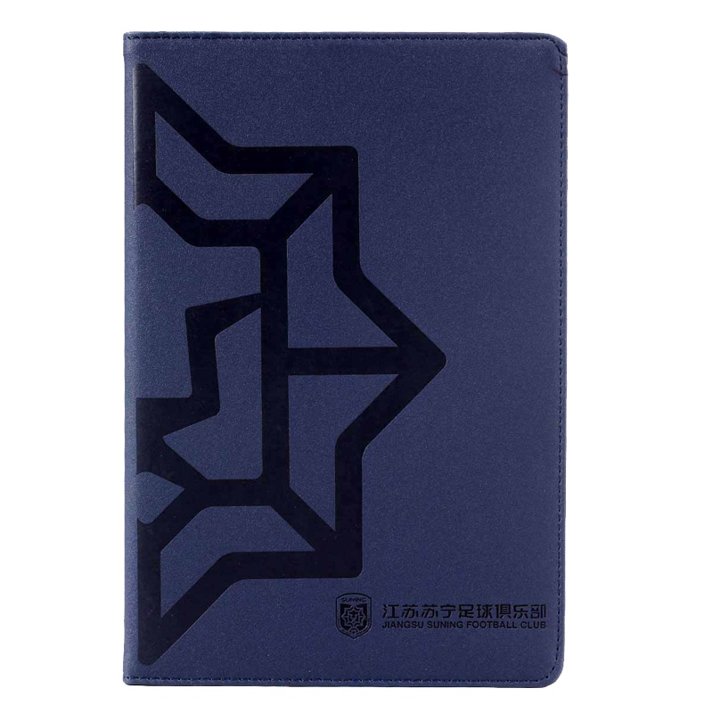 江苏苏宁足球俱乐部桃绒压印A5/70张笔记本148mm X 210mm-深蓝色