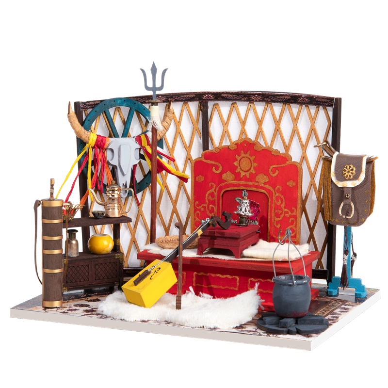 若态若来中国风DIY小屋手工制作今夕何夕房子Nanci的家模型礼物 塞儿曲