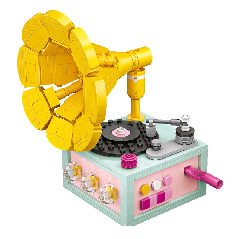 loz/俐智迷你留声机小颗粒拼装玩具益智成人立体创意礼物1123