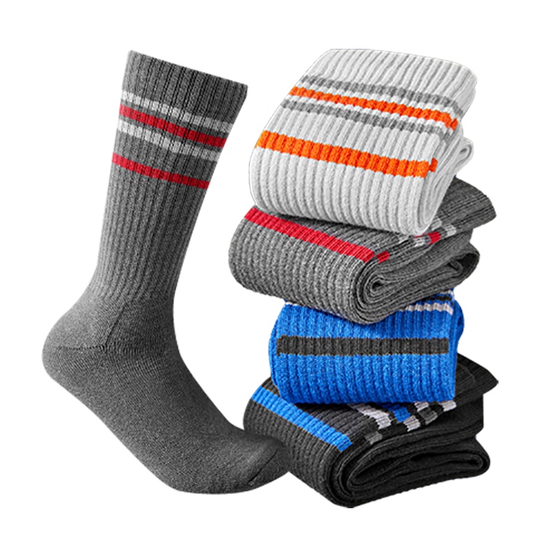 七匹狼 | 毛圈高筒4双盒男式户外运动保暖毛圈锁温长高筒袜男士袜子男