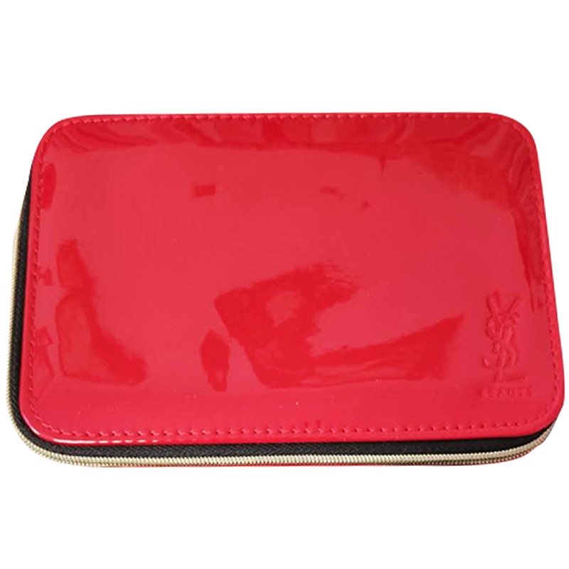 圣罗兰(YSL)内带镜子红黑拼接化妆包