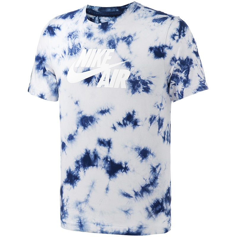 NIKE男装短袖T恤时尚印花泼墨透气针织圆领运动服BQ0080