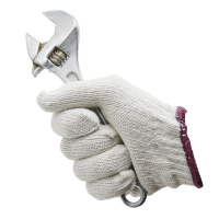 守候阳光 线手套五指 棉白色 均码 12副/打 650g