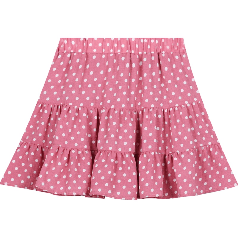 波点雪纺半身裙小清新女甜美防走光裙子森系小个子短裙2019新款