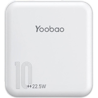 羽博 充电宝移动电源YB-6024Q 雪山白 10000mAh 小巧便携pd快充20w闪充适用于华为苹果移动电源