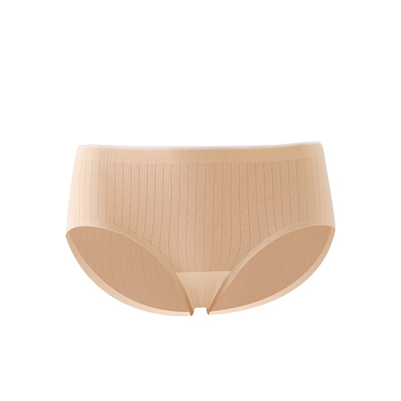 苏宁宜品女士纯棉无痕抗菌里裆内裤女中腰低腰三角全棉少女性感