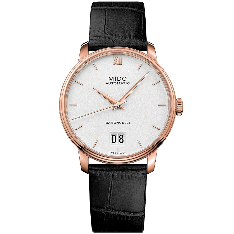 美度(MIDO)瑞士手表 贝伦赛丽系列自动机械纪念日皮带男士手表M027.426.36.018.00