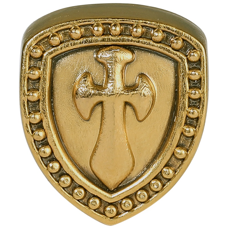 周大生黄金运珠手链男复古金骑士足金路路通散珠硬金氪金玩家