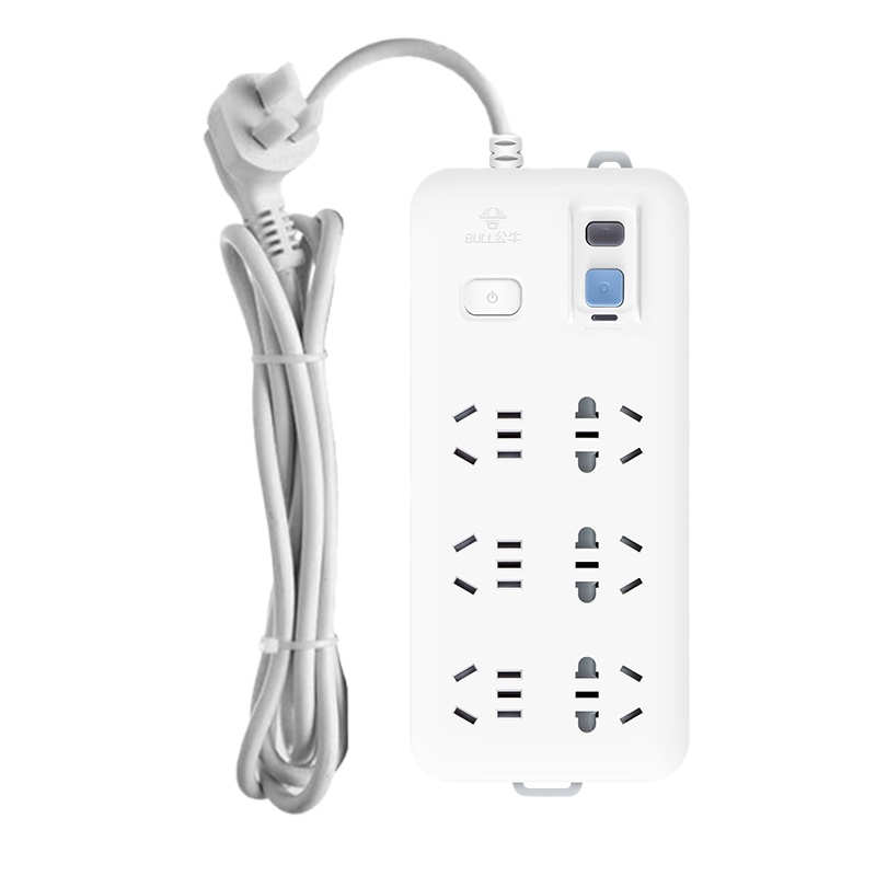 公牛电源 漏电保护 带保护门插座接线板 插线板 拖线板插排GN-705全长5米新国标(单位:只)