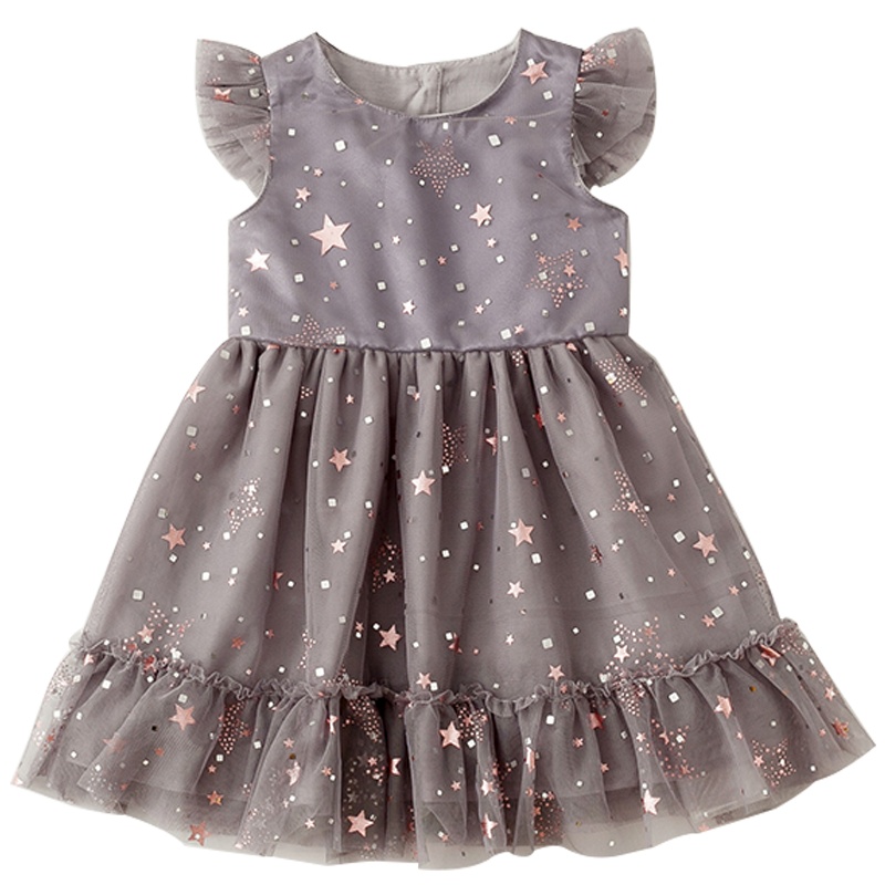 咕噜日记2021夏季新品女童小仙女星空连衣裙CGQ904