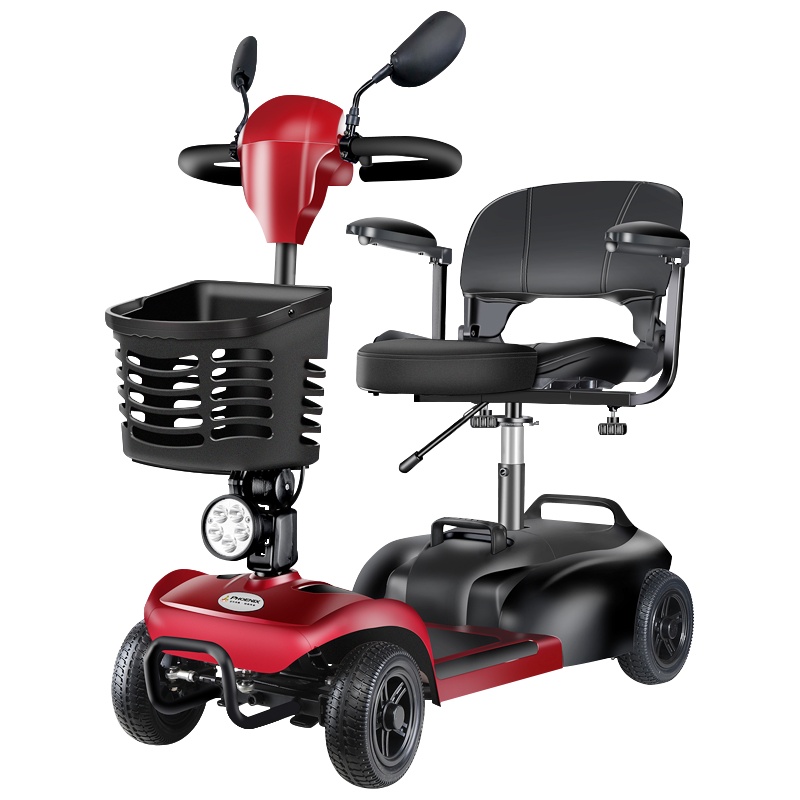 凤凰 电动老年老人代步车四轮折叠小型接送孩子残疾巴士电瓶车