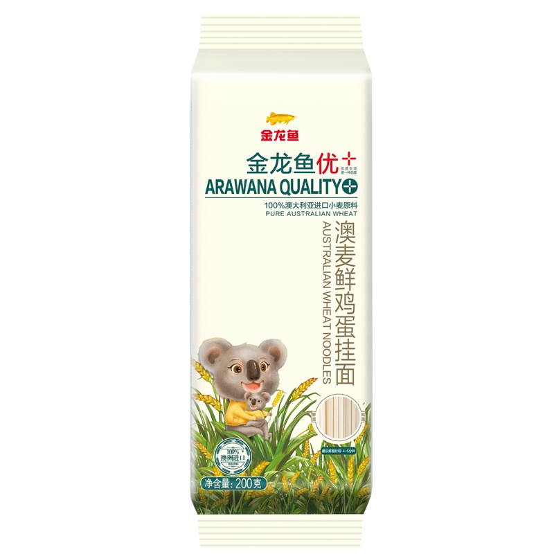 金龙鱼优+澳麦鲜鸡蛋挂面200g 面条