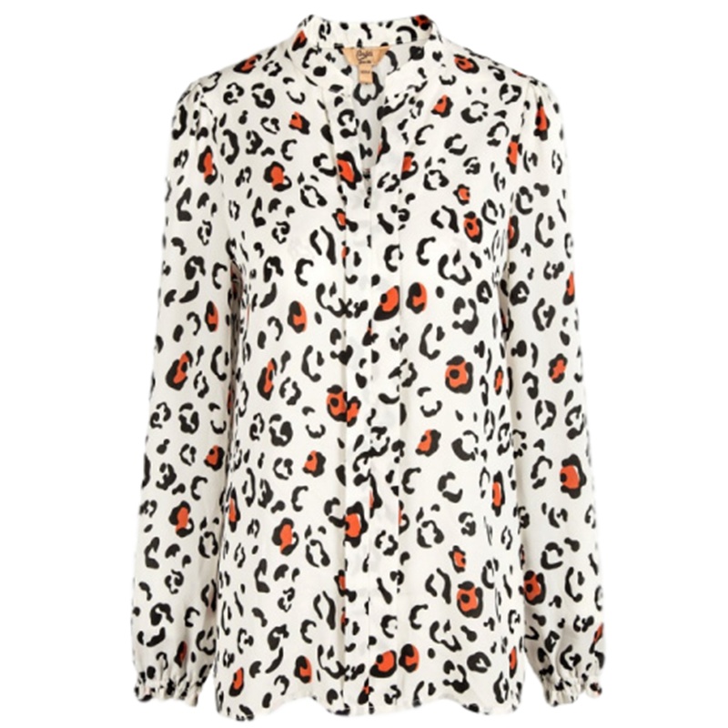 【福利款】拉夏贝尔个性印花显瘦 休闲甜美长袖衬衫