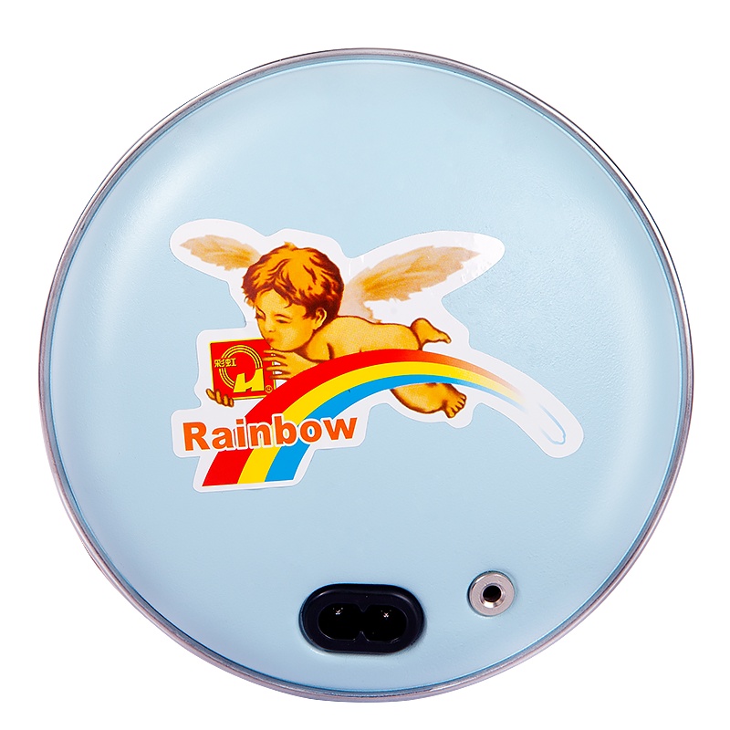 彩虹(RAINBOW)电热暖手器(中号蓝色) 充电暖手炉暖手宝 取暖绒布套安全防爆